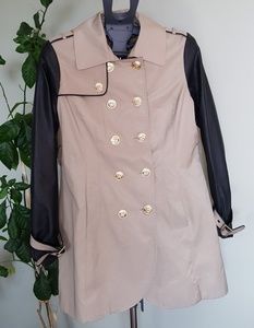 Steve Madden trench coat with faux leather detail
